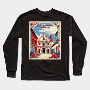 San Cristobal de las Casas Chiapas Mexico Vintage Poster Tourism Long Sleeve T-Shirt